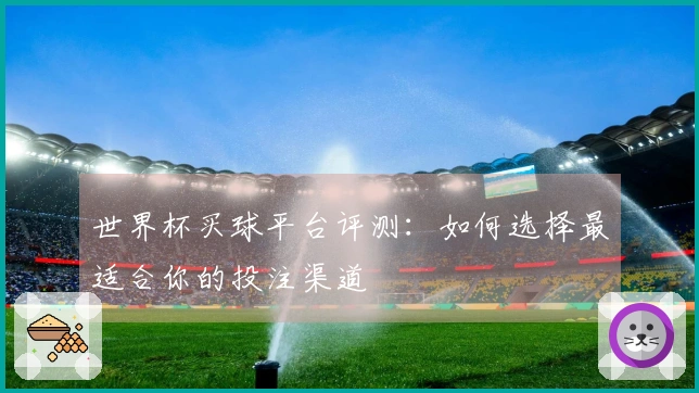 世界杯买球平台评测：如何选择最适合你的投注渠道